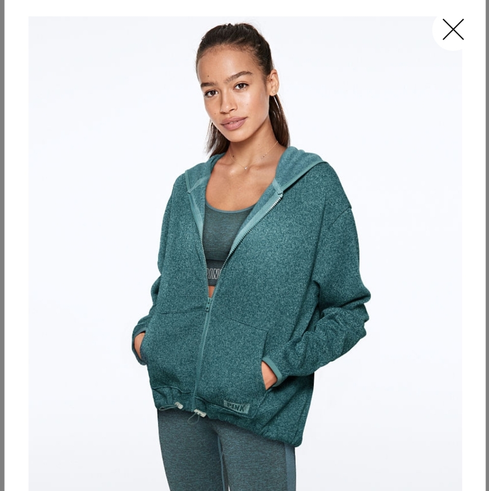 Victoria Secret ZIP UP PULL TIE SWEATSHIRT - Picture 1 of 4